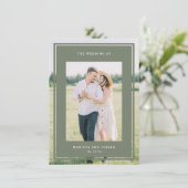 Invitation Site Web de Mariage photo encadré à deux côtés (Debout devant)