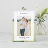 Invitation Site Web de Mariage photo encadré à deux côtés (Debout devant)