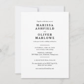 Invitation Site Web de Mariage photo encadré à deux côtés (Dos)