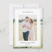 Invitation Site Web de Mariage photo encadré à deux côtés (Devant)