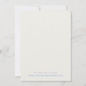 Invitation Site Web de Mariage Simple Bleu et Crème (Dos)