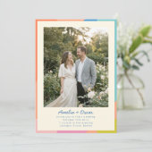 Invitation Site Web de Réponse au Mariage avec QR Code de Pho (Debout devant)