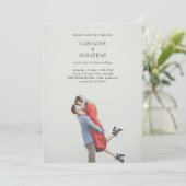 Invitation Site Web de RSVP de Mariage avec Superposition de (Debout devant)