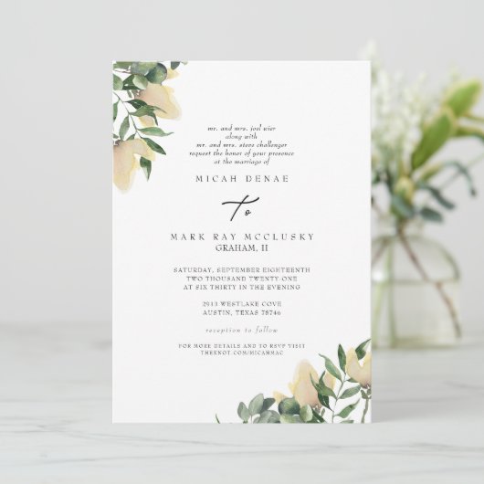 Invitation Site Web des parents divorcés de Folio & Yellow Pe (Debout devant)