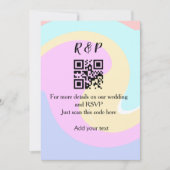 Invitation site web mariage rsvp q r code ajouter nom texte (Devant)