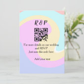 Invitation site web mariage rsvp q r code ajouter nom texte (Debout devant)