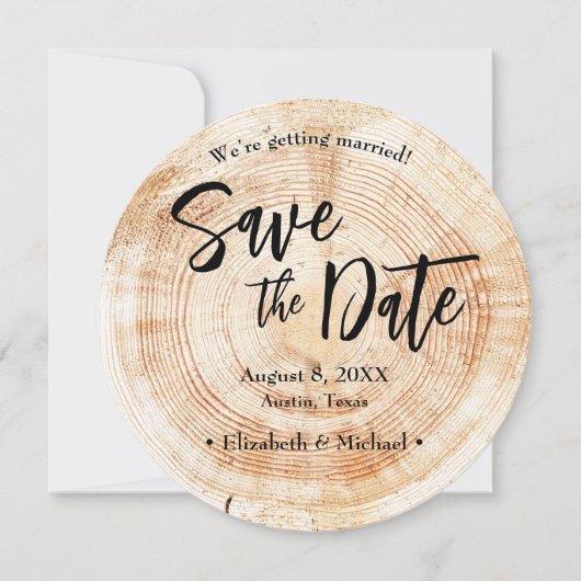Invitation Site Web Mariage rustique QR Code Photo personnali (Devant)