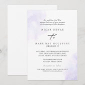 Invitation Site Web Moderne avec Éclaboussures d'Aquarelle La (Devant / Derrière)