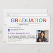 Invitation Site Web Recherche Résultat Partie de graduation (Devant)