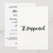 Invitation Site Web Simple de Mariage RSVP Réception (Devant / Derrière)