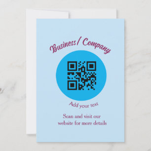 Invitation Site web simple de société commerciale code-barres
