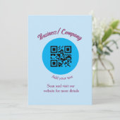 Invitation Site web simple de société commerciale code-barres (Debout devant)