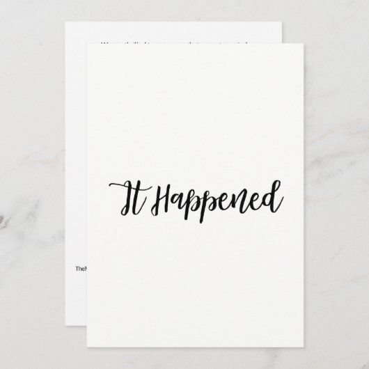 Invitation Site Web Simple Marié Réponse Réception (Devant / Derrière)