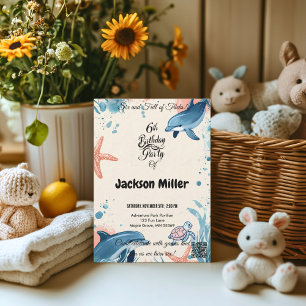 Invitation Six ans et plein de tours 6e anniversaire Indigo &