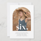 Invitation Six Arches Photo Anniversaire (Devant)