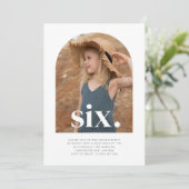 Invitation Six Arches Photo Anniversaire (Debout devant)