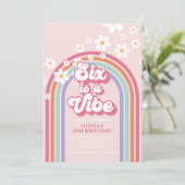 Invitation Six est une ambiance Arc-en-ciel 6e anniversaire (Debout devant)