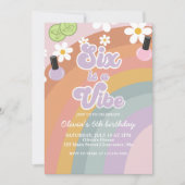 Invitation Six est une ambiance Spa Rainbow 6e anniversaire (Devant)