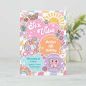 Invitation Six est Vibe Retro Super Preppy Varsity Anniversai (Debout devant)