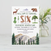 Invitation Six Explorer Boy Birthday (Debout devant)
