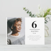 Invitation Six Photo de paysage (Debout devant)