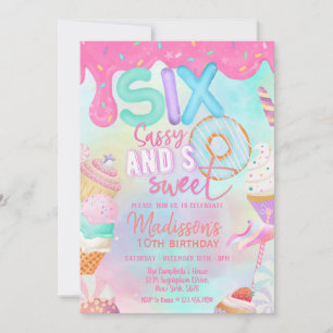 Invitation Six Sassy et So Sweet