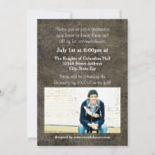 Invitation Six/Sept Photos Cuir - Annonce Grad (Dos)