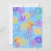 Invitation Six Seven Birthday Party Retro Preppy Hippie (Dos)