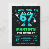 Invitation Six Seven Meme 6 7 Birthday (Devant)