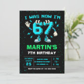 Invitation Six Seven Meme 6 7 Birthday (Debout devant)