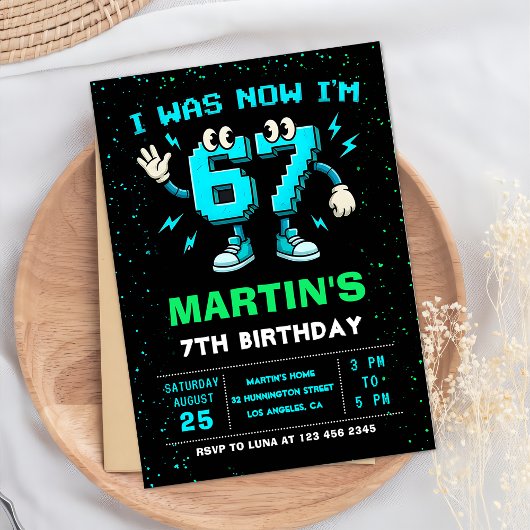 Invitation Six Seven Meme 6 7 Birthday