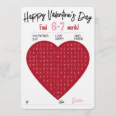 Invitation Six Seven Valentine Word Search Heart Exchange (Devant)