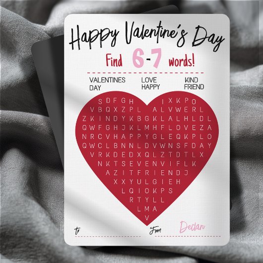 Invitation Six Seven Valentine Word Search Heart Exchange
