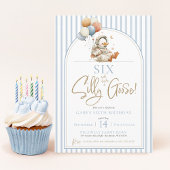 Invitation SIX Silly Goose Space Astronaut garçon 4e annivers