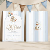 Invitation SIX Silly Goose Space Astronaut garçon 4e annivers