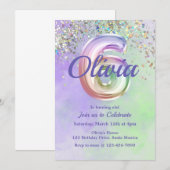 Invitation sixième anniversaire, Tie Dye, Six, Parties scinti (Devant / Derrière)