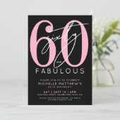 Invitation Sixty And Fabulous 60th Birthday Party (Debout devant)