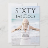Invitation Sixty and Fabulous Photo 50th Birthday Party (Devant)
