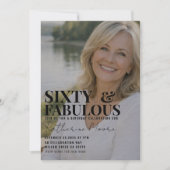 Invitation Sixty and Fabulous Photo 60th Birthday Party (Devant)