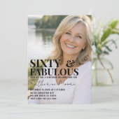 Invitation Sixty and Fabulous Photo 60th Birthday Party (Debout devant)