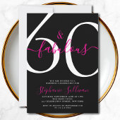 Invitation Sixty And Fabulous Script 60th Birthday Party