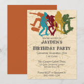 Invitation Skate Park Skateboard Thème Ado Garçons Anniversai (Devant / Derrière)