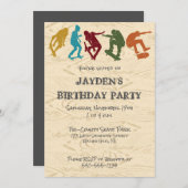 Invitation Skate Park Skateboard Thème Ado Garçons Anniversai (Devant / Derrière)