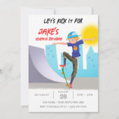Invitation Skate Photo Skate Park Boy Fête d'anniversaire (Devant)