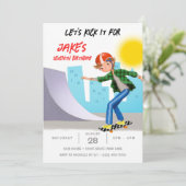 Invitation Skate Photo Skate Park Boy Fête d'anniversaire (Debout devant)