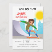 Invitation Skate Photo Skate Park Boy Fête d'anniversaire (Devant)
