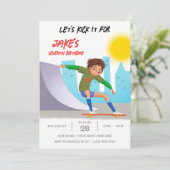 Invitation Skate Photo Skate Park Boy Fête d'anniversaire (Debout devant)