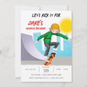 Invitation Skate Photo Skate Park Boy Fête d'anniversaire (Devant)