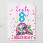 Invitation Skate Roller Disco Birthday Girl Matching (Devant)