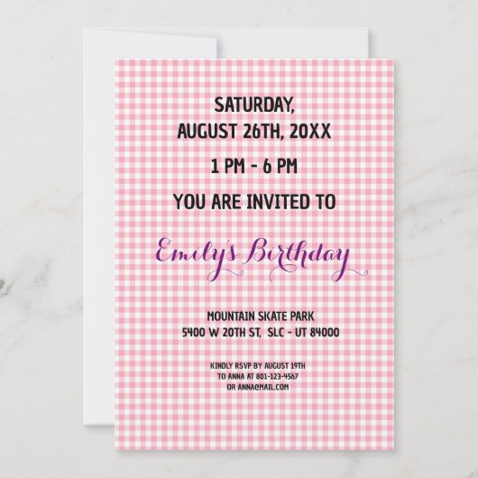 Invitation Skate Roller Disco Birthday Girl Matching (Dos)